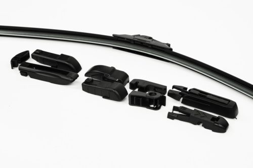 windscreen wiper, 380mm (15") universial, flat profile, multi adapter