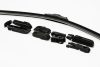windscreen wiper, 680mm (27") universial, flat profile, multi adapter